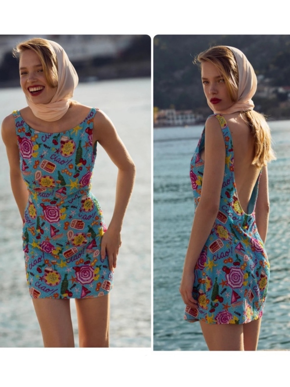 FLL ciao beaded mini dress